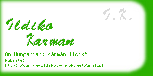 ildiko karman business card