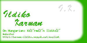 ildiko karman business card